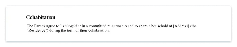 cohabitation