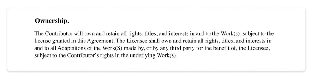 freelance contract ownership