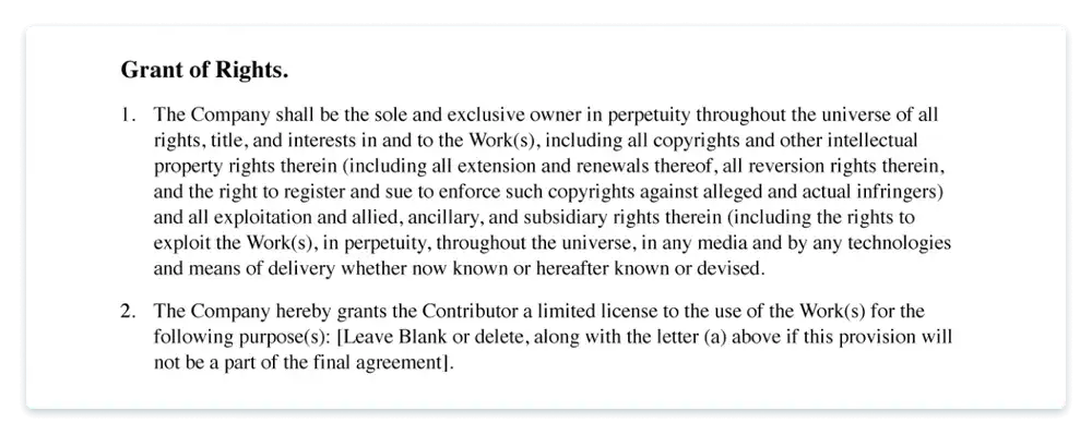 freelance contract rights