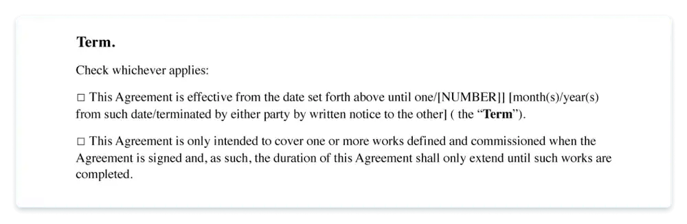 freelance contract terms