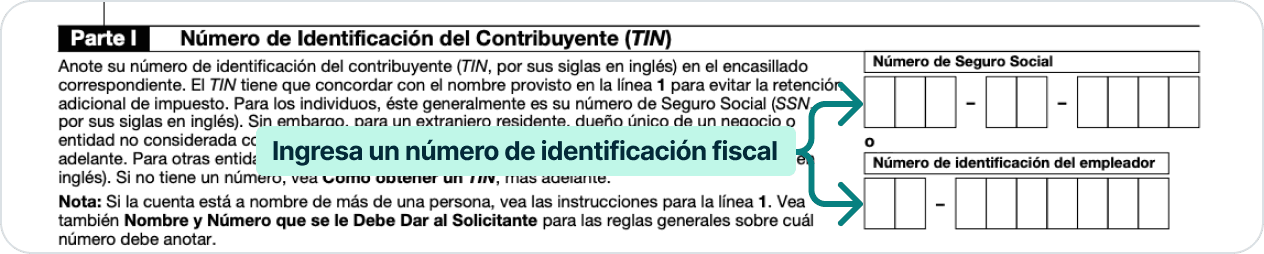 W-9 Numero TIN
